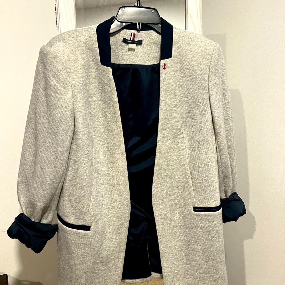 Tommy Hilfiger grey and navy blazer, size 8